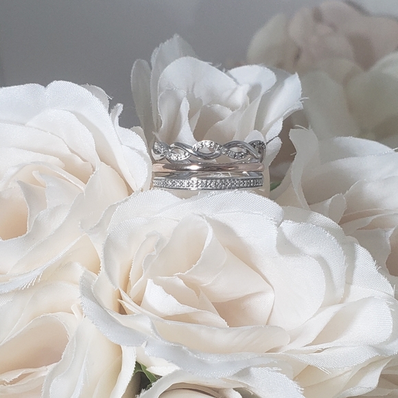 Brand New 40 Genuine Diamonds 14K Rose Gold & 925 Sterling Silver Ring 7 - Picture 10 of 13